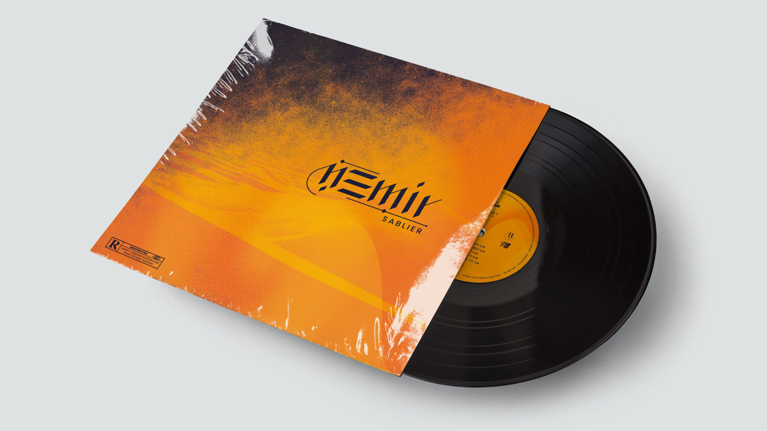 Nemir sablier pochette vinyle mockup par Cabs art Graphiste à Besançon